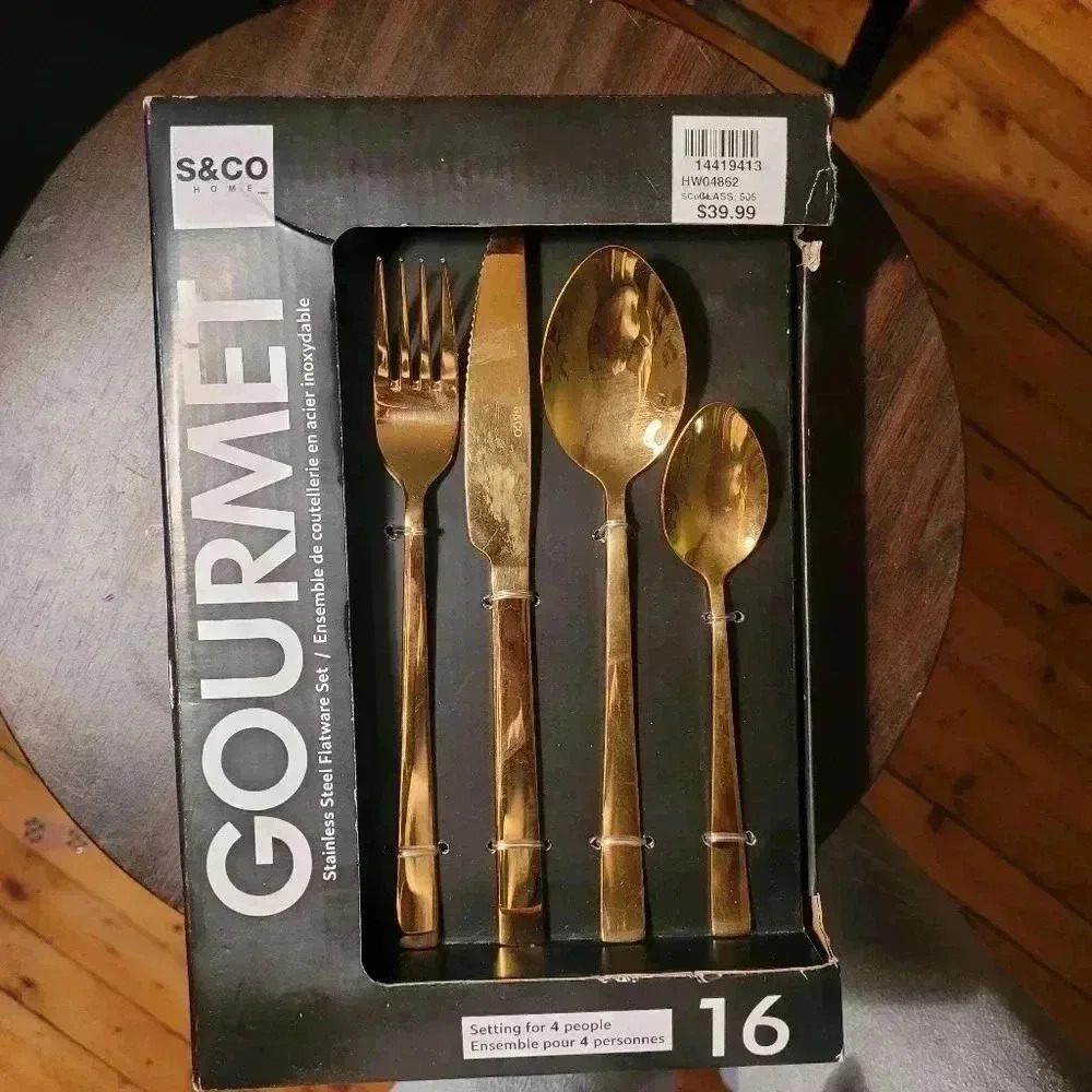 S&CO gold  silverware